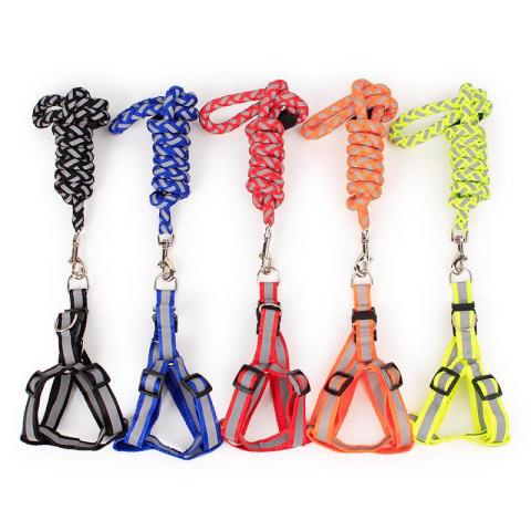 Manufacturer Wholesale In Stock Durable Comfortable Pet Leash Set Retractable Dog Harness And Leash