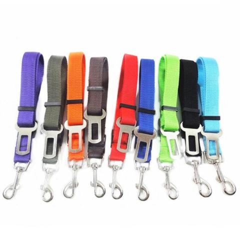 Multicolor Removable Adjustable Nylon Dog Safety Car Seat Belt