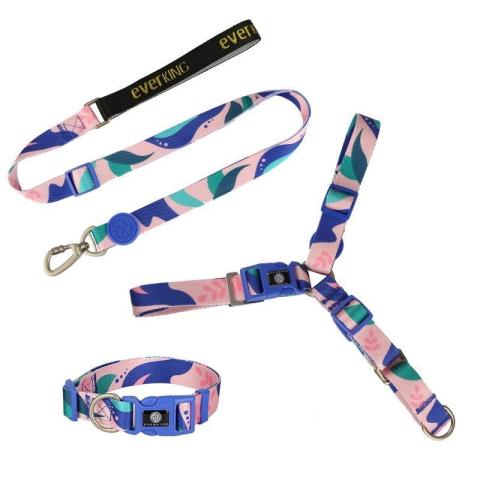 Summer Shade Series Adjustable Dog Leash Pet Collar Dog Harness
