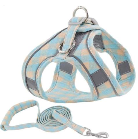 Dog Cat Harness Pet Walking Lead Harness Polyester Adjustable Breathable Mesh Reflective Dog Harness