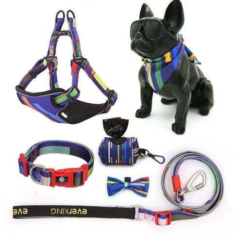 Luxury Adjustable Reflective Dog Harness And Leash Set No Pull Dog Vest Harness Set For Puppy