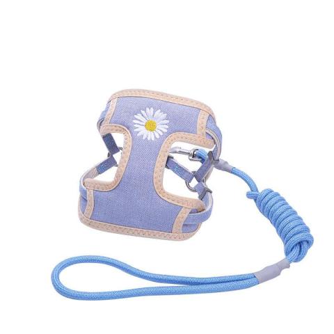 Flower Style Sweet High Quality Polyester Pet Lead Dog Harness Made In China
