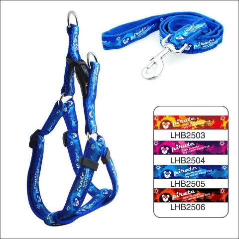 Pets Accessories Luxury Collars Para Dog Lead Customized Polyester Adjustable Dog Harness