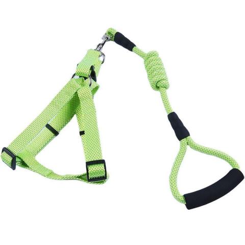 Adjustable Breathable Soft Padded Handle Leash Harness Dog Harness And Leash Set For Training