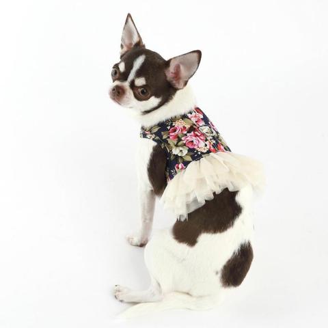 Dog Harness Puppy Collars Breathable Mesh Vest Adjustable Small Dog Cat Vest Harnesses Leash Pet Supply Dresses