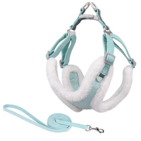 Autumn Winter New Dog Pet Harness With Reflective Vest Leash Style Dog Traction Rope