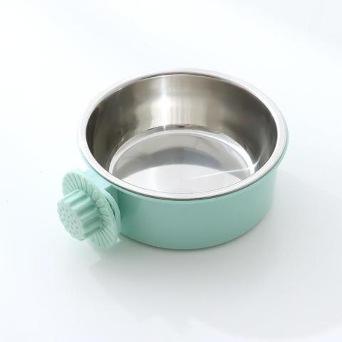 Fixed Hanging Dog Bowl Custom Stainless Steel Adjustable Pet Dog Water Bowl
