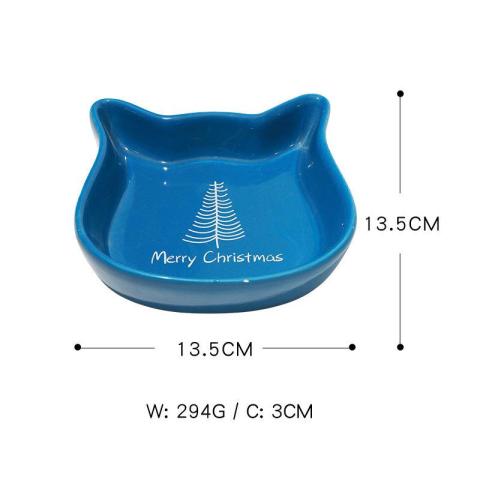 Christmas Cute Dog Feeding Bowl Pet Luxury Designer Ceramic Cat Bowl