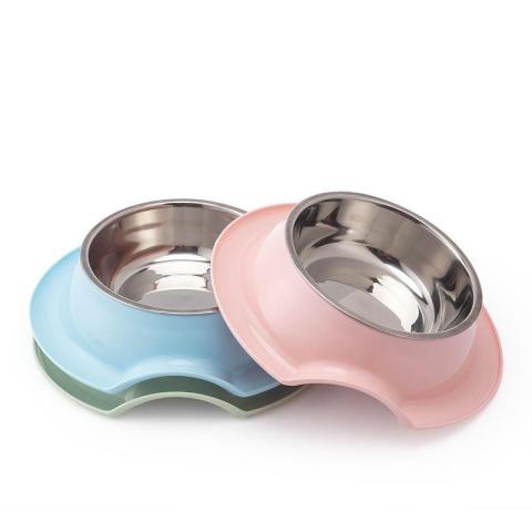 Anti-skid Drinking Feeding Stainless Steel Dog Bowl Food Container