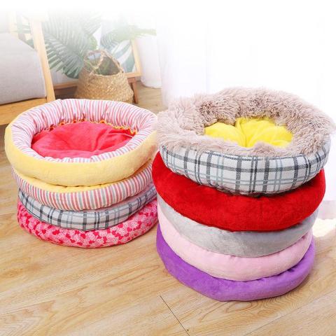Economical Handmade Thickened Random Decor Plush Cat Bed New Multifunctional Puppy Cat Bed