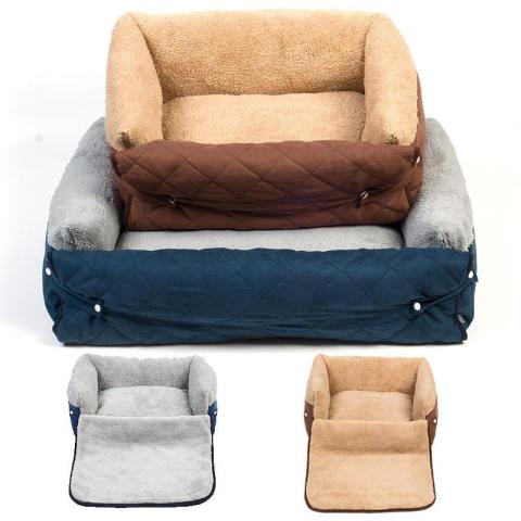 New Multifunctional Pet Sofa Cat Dog Washable Mattress Flip Small And Medium Animals Autumn Winter Warm Bed