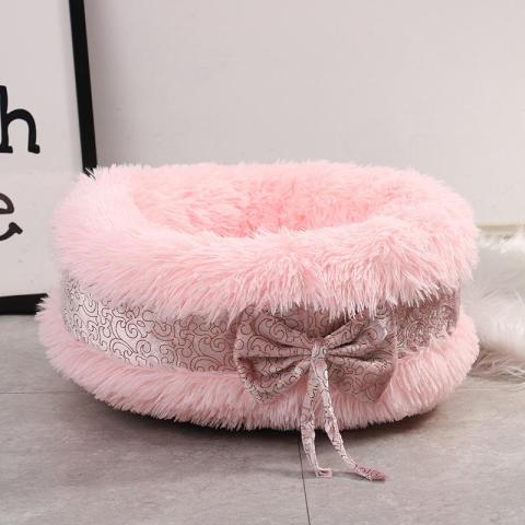Wholesale Modern High Quality Cat Dog Bed Soft Plush Round Bed For Little Dogs