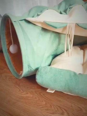 New Arrival Cat Plush Interactive Play Tunnel Toy Cat Bed