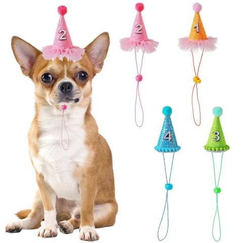 Dog Birthday Saliva Towel Dog Triangle Scarf Pet Clothes Accessories Happy Birthday Hat