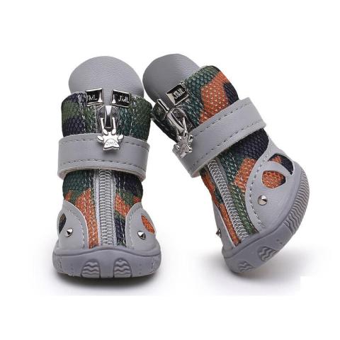 New Camouflage Printing Breathable Mesh Dog Shoes From China Factory