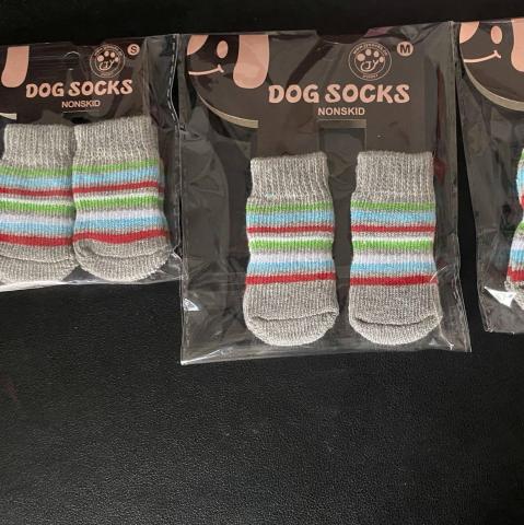  Pet Anti-slip Knit Dog Socks Cat Socks With Rubber Reinforcement