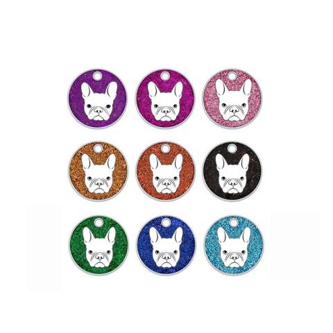 Round Blank Dog Collar Name Plate Charms Laser Lettering Anti-loss Identity Card Dog Charms For Collars