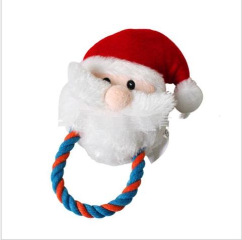 Wholesale Soft Pet Products Squeaky Plush Reindeer Snowman Christmas Dog Toys
