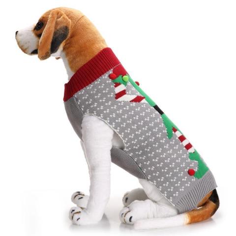 Funny Clown Pet Costume Dog Christmas Knitted Sweater