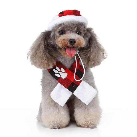 Christmas Birthday Adjustable Cat Pet Dog Accessories Dog Scarf Bandana