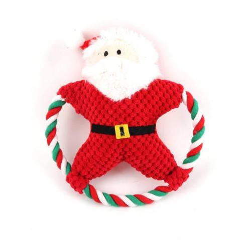 Strong Durable Plush Cotton Rope Indestructible Interactive Funny Pet Dog Christmas Toys