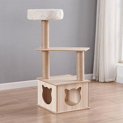 Cat Pet Play House Cat Tree Tower With Scratches Cat Tree And Small Ball