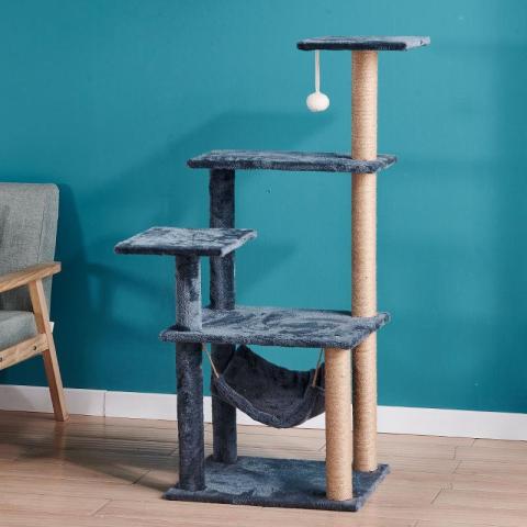 Small Large Size Dark Grey High Quality Pet Scratcher House Tower Condo Cat Trees