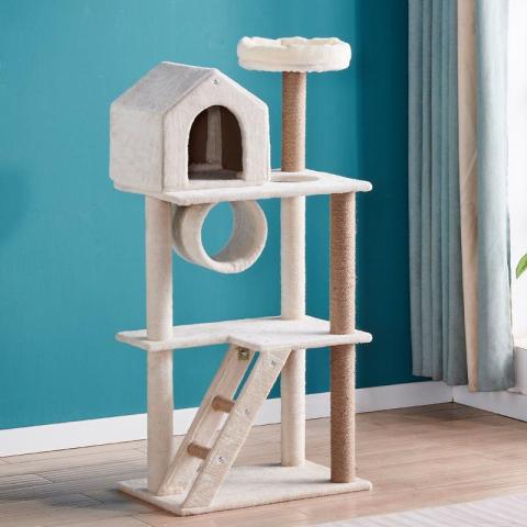 Brand New Modern House Condo Tower Wholesale Wood Big Cheap Cat Tree Designer
