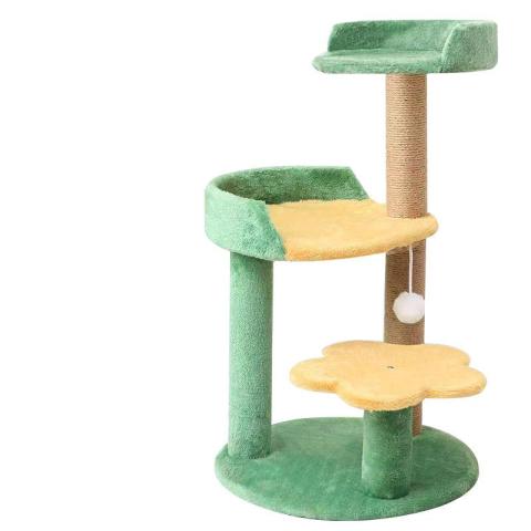 Best Selling Wholesale New Fashion Green Pet Cat Tree Cat Scratcher Ball Cat Climbing Tree