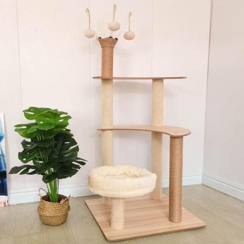 Wholesale Modern Climbing Scratch Pet Scratcher Wood Condo Furniture Tower Cat Tree