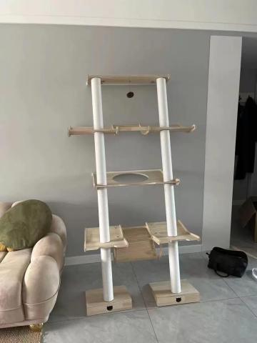 Multi Level Cat Tree Condo For Indoor Cats Large Against The Wall Cat Tower