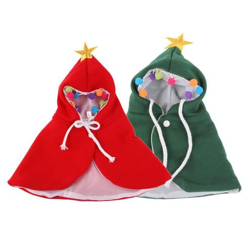 Cute Christmas Cat Dog Costume Pet Cape,Soft And Thick Red Velvet Cat Cloak With Xmas Hat,Funny Christmas Pet Dress Up