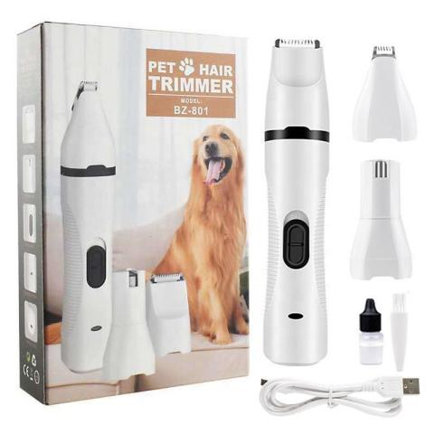 Professional 3 In 1 Stainless Steel Electric Dog Grooming Clipper Pet Dog Hair Trimmer Dog Cat Nail Grinder