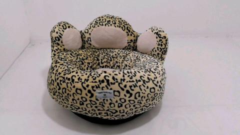 pet Comfortable Luxury Pp Cotton Leopard Print Bear Paw Dog Bed