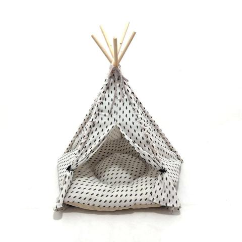  Pet Outdoor Travel Polyester Wood Solid Customized Accepted Customized Colors Pp Fiber Camping Dog Cat Teepee Tent