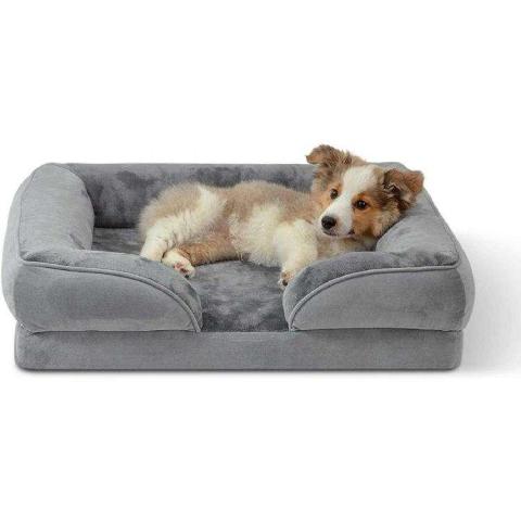 2023 Hot Selling Luxury Egg Crate Waterproof Memory Foam Orthopedic Removable Washable Cover Dog Bed For Pet
