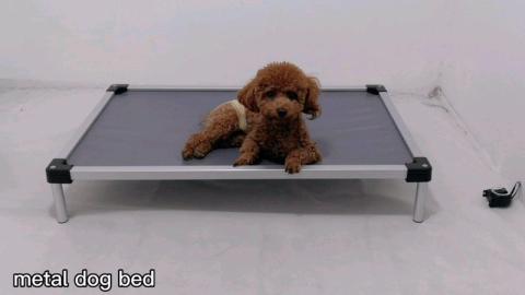 pet Luxury Waterproof Folding Elevated Dog Cooling Bed Meta Frame Bed