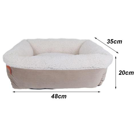 pet Dogs Accessories And Beds Luxury Soft Square White Dog Cot Bed