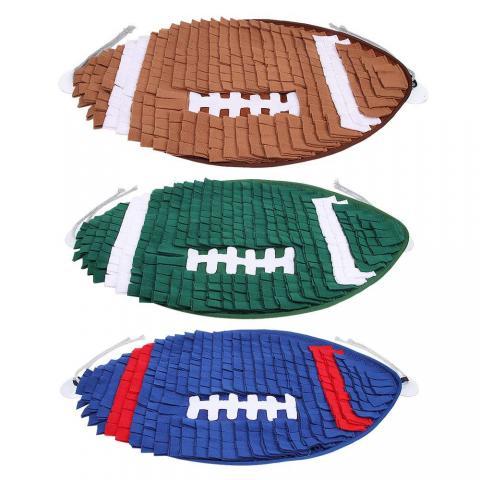 Football series anti choking dog bowl cat eating training mat slow eating blanket pet sniffing mat